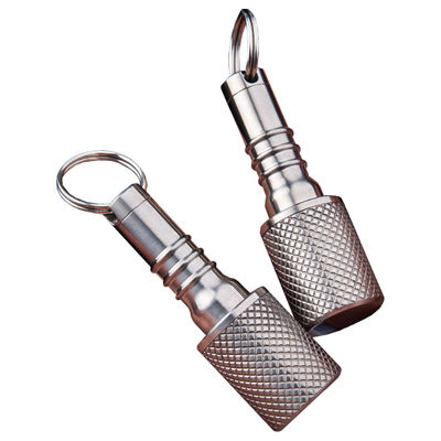 Aluminum Waterproof Pill Box Case Bottle Key Ring Holder