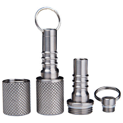 Mini Portable Steel Pill Box With Keychain