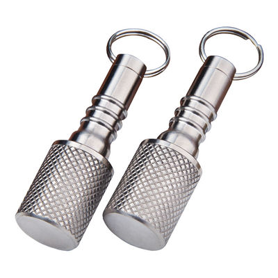 Aluminum Waterproof Pill Box Case Bottle Key Ring Holder