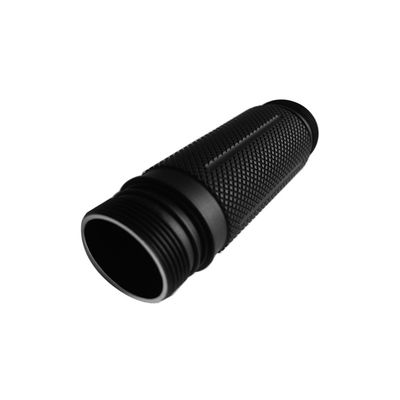 Black Aluminum Knurled Tube Polished  Anodizing CNC Turned Components